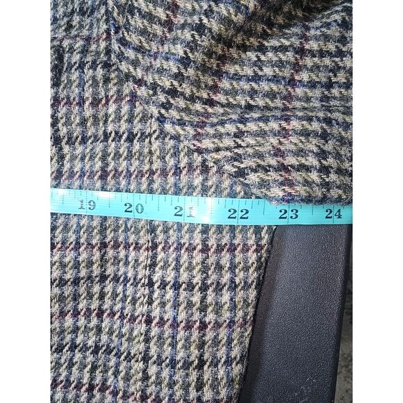 Sz 18W Ralph Lauren Women Houndstooth 100% WOOL Blend Blazer Equestrian - Picture 9 of 10